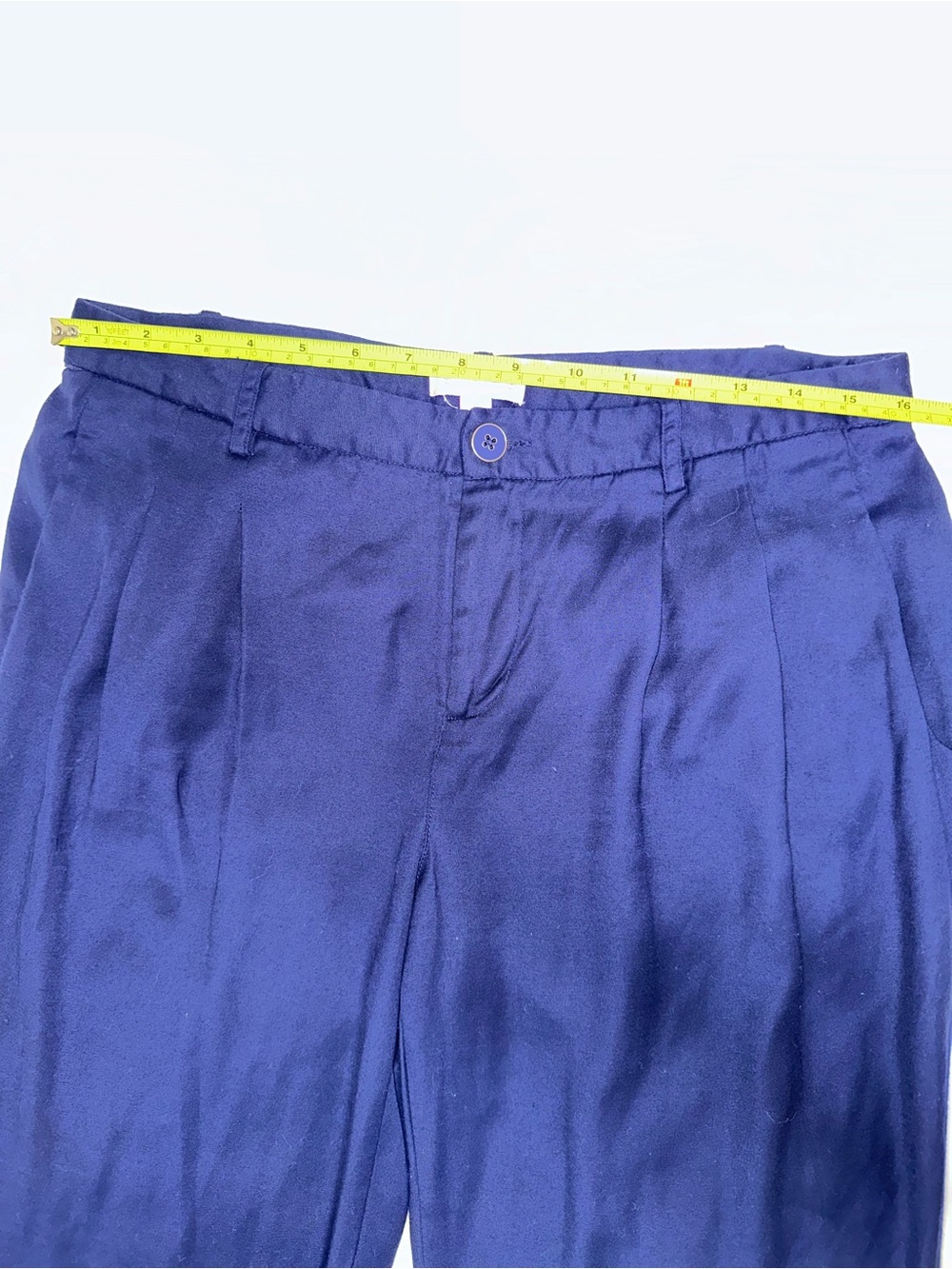 Lilly Pulitzer ladies navy blue Pants size 6 pleated cropped with pockets - Picture 10 of 10